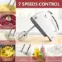 Batidor de huevos eléctrico de mano, mezclador de masa para hornear pasteles, pan, cocina, 7 velocidades